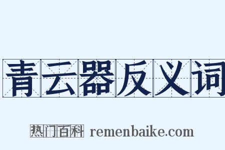 青云器反义词是什么意思的图片